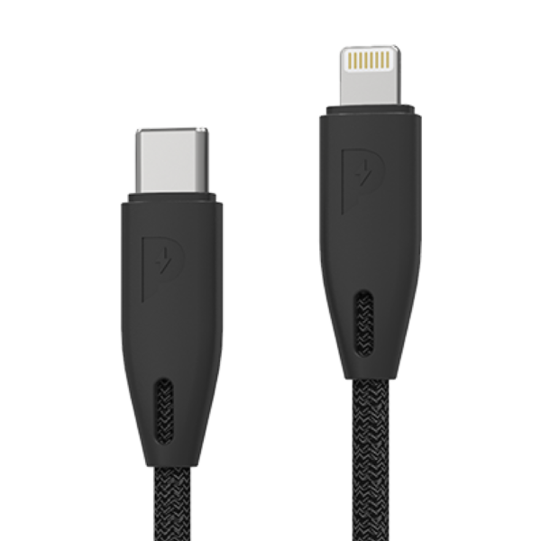 Powerology Braided USB-C to Lightning Cable (1.2m/4ft) - Image 2